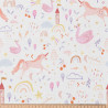 Printed Cotton ANAMIKA White / Pink